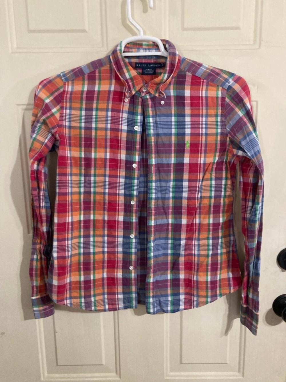Ralph Lauren Multicolor Plaid Button-Down Shirt — Red, Blue, Green, Yellow